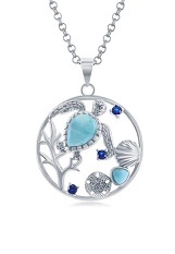 charming turtle design silver baby necklace